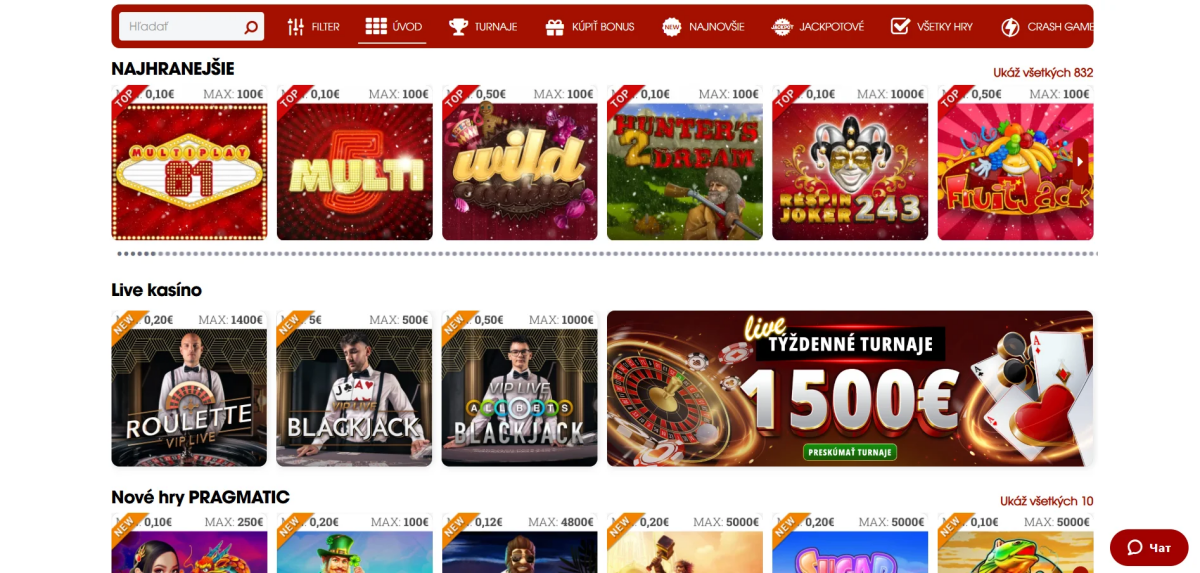 monacobet kasíno hry